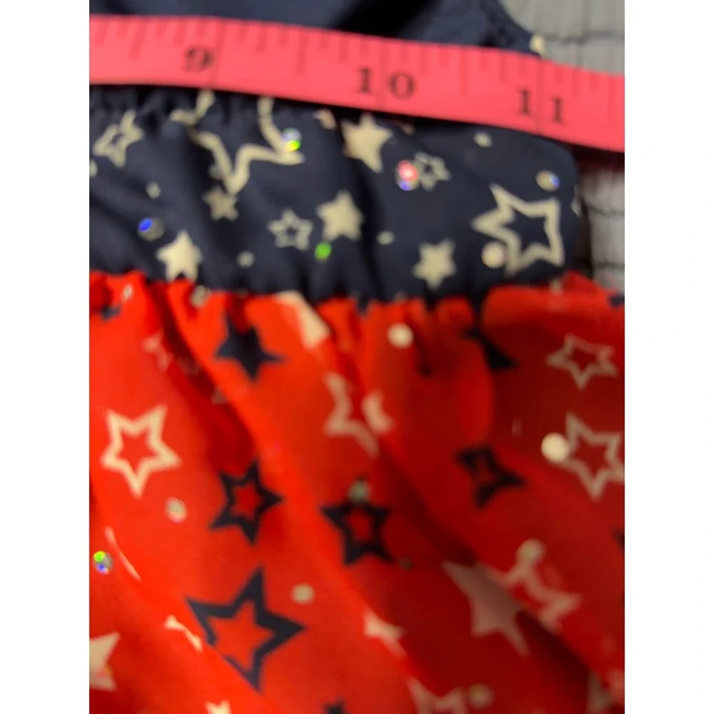 Little Lass Girls 2 Piece Patriotic Star Ruffle Outfit Set Sz 6 NWT 4th of July - Picture 5 of 8
